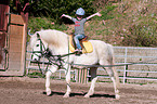 girl learns riding