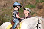 girl learns riding