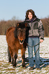woman and pony