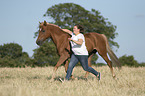 woman with pony