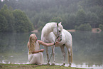 woman and pony