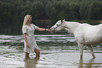 woman and pony