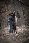 Quarab Horse with a woman