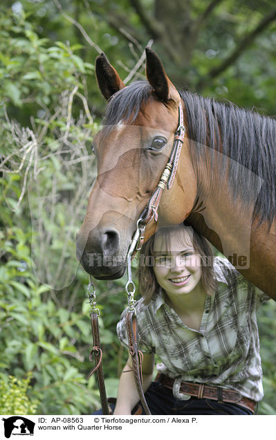 Frau mit Quarter Horse / woman with Quarter Horse / AP-08563