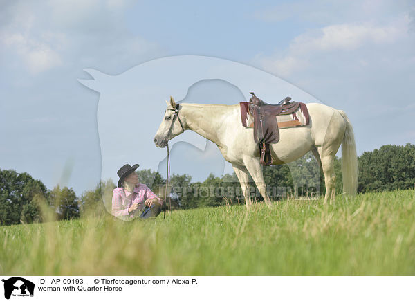 Frau mit Quarter Horse / woman with Quarter Horse / AP-09193