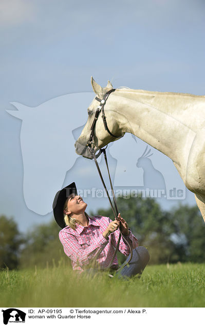 Frau mit Quarter Horse / woman with Quarter Horse / AP-09195