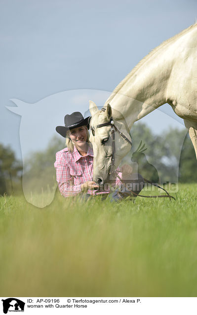 Frau mit Quarter Horse / woman with Quarter Horse / AP-09196
