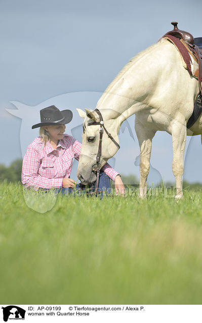 Frau mit Quarter Horse / woman with Quarter Horse / AP-09199