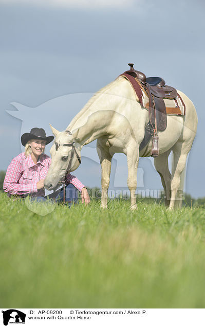 Frau mit Quarter Horse / woman with Quarter Horse / AP-09200