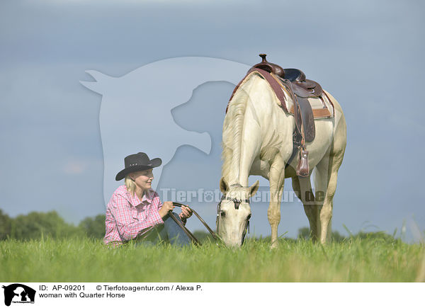 Frau mit Quarter Horse / woman with Quarter Horse / AP-09201