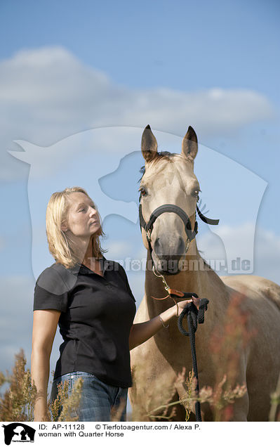 Frau mit Quarter Horse / woman with Quarter Horse / AP-11128