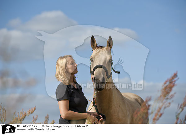 Frau mit Quarter Horse / woman with Quarter Horse / AP-11129