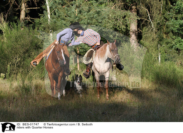 riders with Quarter Horses / BES-01747