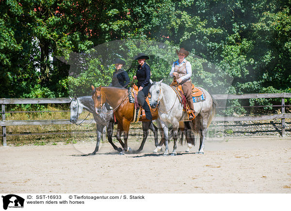 western riders with horses / SST-16933