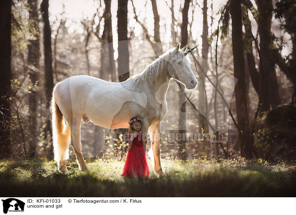 Einhorn und Mdchen / unicorn and girl / KFI-01033