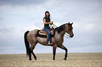 western riding horsewoman