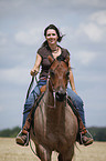 western riding horsewoman