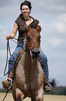 western riding horsewoman
