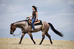 western riding horsewoman