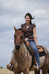 western riding horsewoman