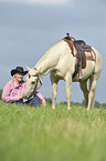woman with Quarter Horse