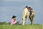 woman with Quarter Horse