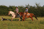 riders with Quarter Horses