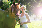 woman and Quarter Horse