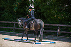 woman rides Quarter Horse