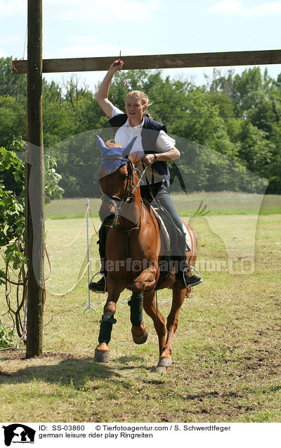 Reiterspiel: Ringreiten / german leisure rider play Ringreiten / SS-03860