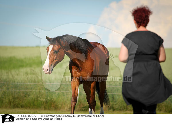 woman and Shagya Arabian Horse / CDE-02077