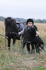 girl and Shetlandpony