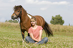 woman with Shetland Pony