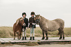 kids with Shetland Ponies
