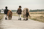 kids with Shetland Ponies