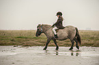girl rides Shetland Pony