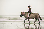 girl rides Shetland Pony