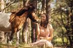 woman with Shetlandpony