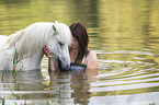 bathing Shetland Pony