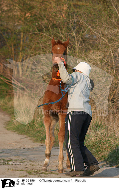 girl with foal / IP-02156