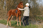 girl with foal