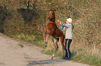 girl with foal