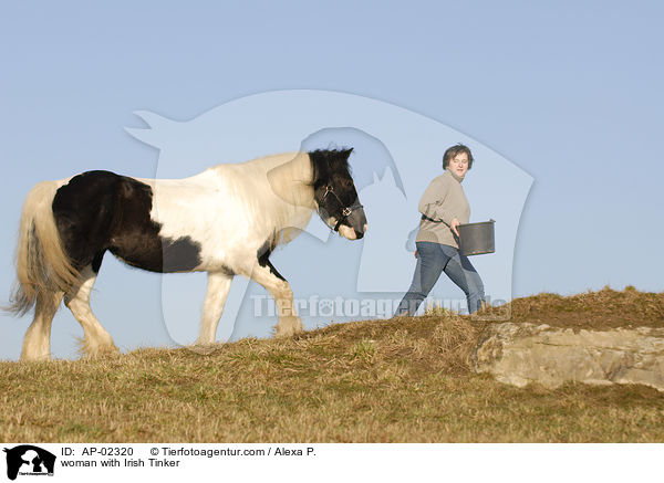 Frau mit Irish Tinker / woman with Irish Tinker / AP-02320