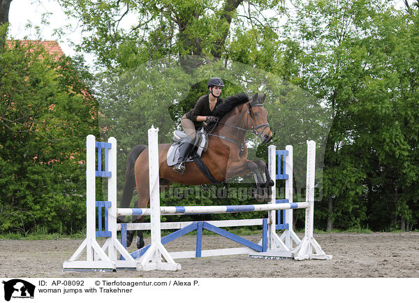 woman jumps with Trakehner / AP-08092
