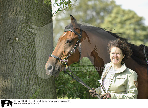 Frau mit Trakehner / woman with Trakehner / AP-08884