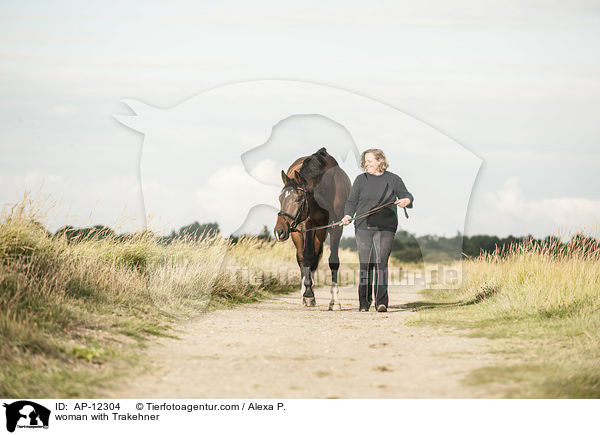 Frau mit Trakehner / woman with Trakehner / AP-12304