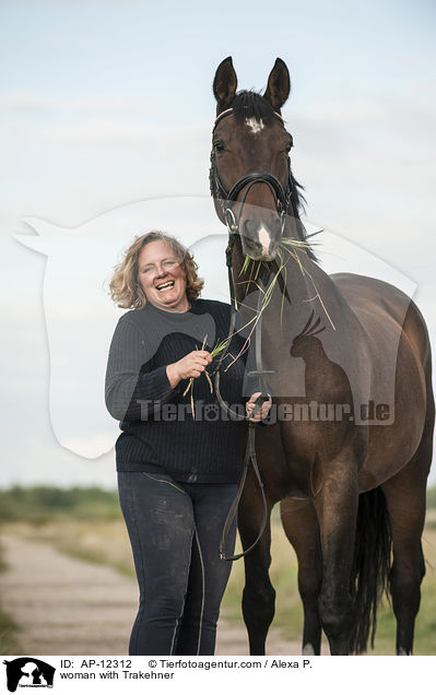 Frau mit Trakehner / woman with Trakehner / AP-12312