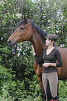 woman and Trakehner