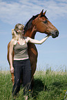 young woman with Trakehner