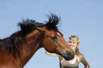 young woman with Trakehner